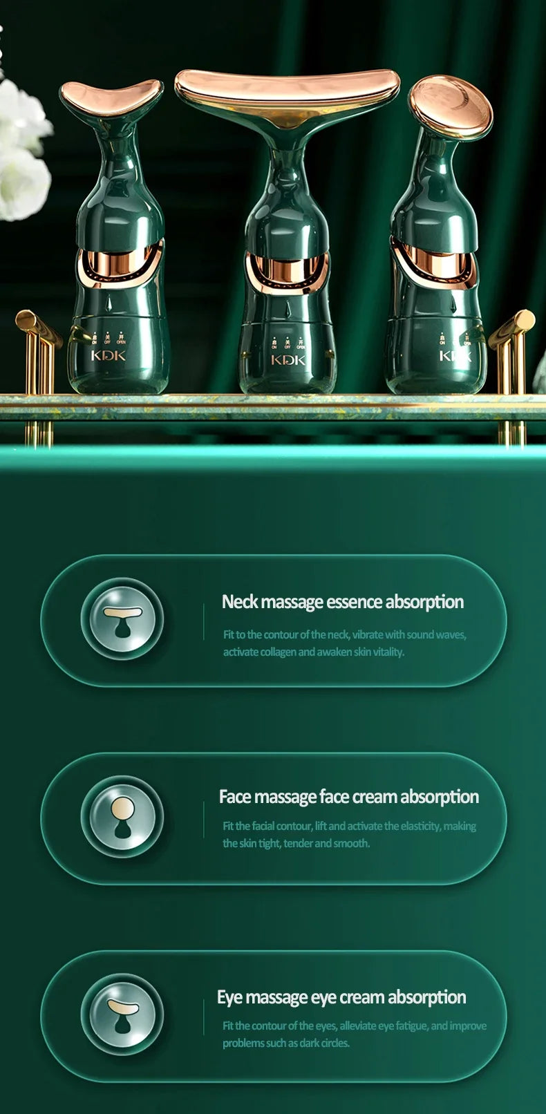 🌸 Appareil de Lifting Visage & Cou – Technologie Beauté Asiatique MERISA 🌸